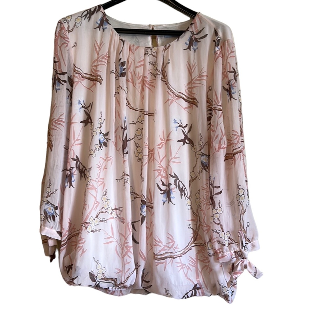 Suzy Shier women’s top elastic waist flowy lined lightweight size 3x